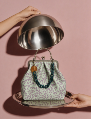 Mint Leopard Jacquard Bag