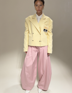 Cotton yellow jacket and pink banana pink pants (pre-order)
